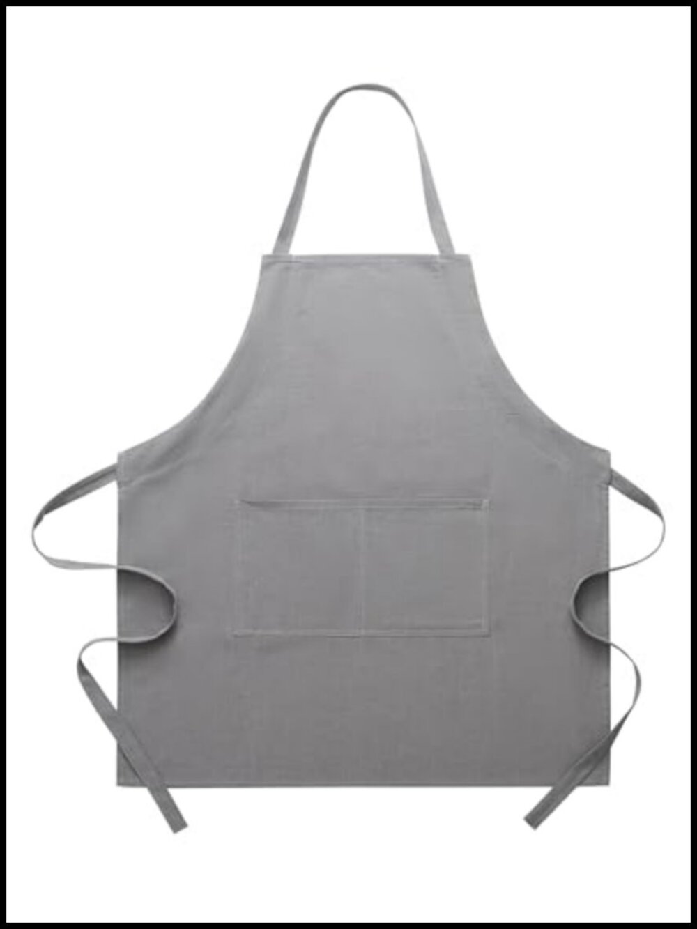 Cotton Linen Bib Apron Adjustable 2 Pockets Kitchen Cooking Baking